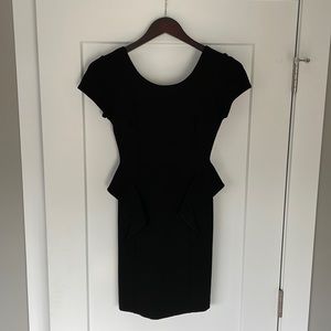 Zara little black dress with peplum detail.